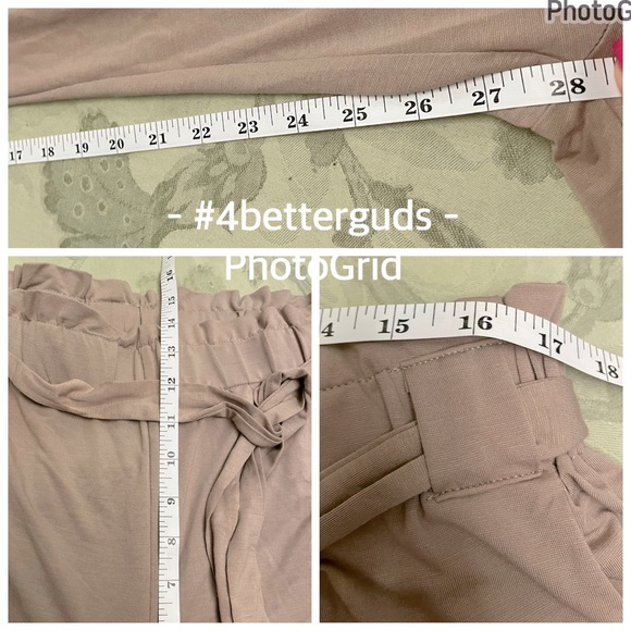 New FashionNova Finders Keepers Tie Waist Cropped Pants Coco Tan Size 1X 14 16 - Picture 11 of 16